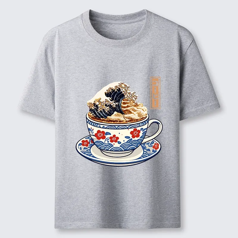Tokyo-Lion Coffee Wave Foam Classic T-Shirt