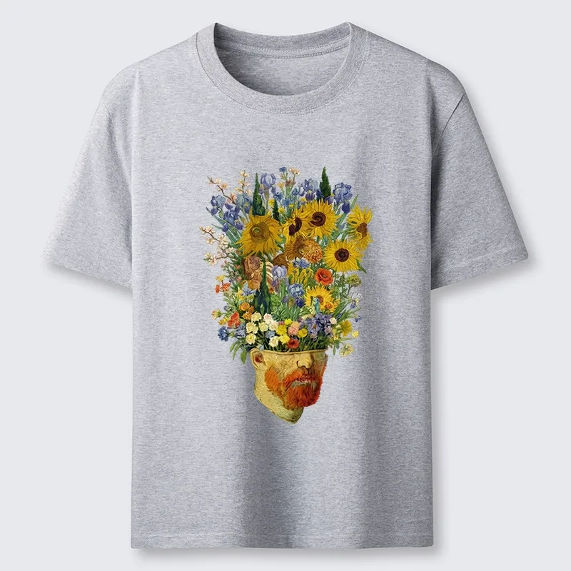 Tokyo-Lion Van Gogh's Blooming Flowers Classic T-Shirt