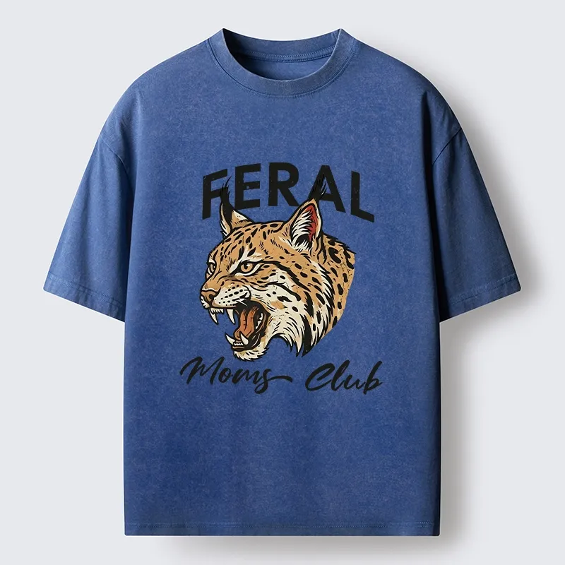 Tokyo-Lion Lynx Roaring For Mom Power Washed T-Shirt