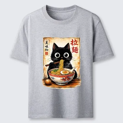 Tokyo-Lion Cute Cat Slurping Ramen Classic T-Shirt
