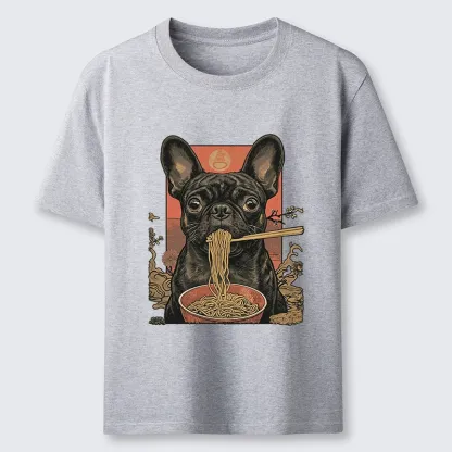 Tokyo-Lion Vintage Style Dog And Ramen Art Classic T-Shirt