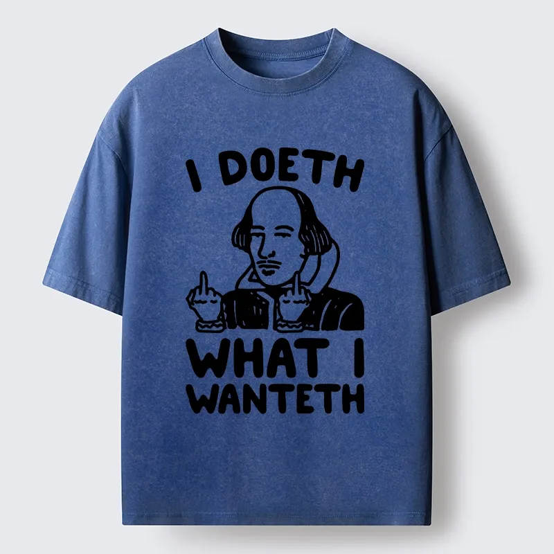 Tokyo-Lion Old English Shakespeare Meme Washed T-Shirt