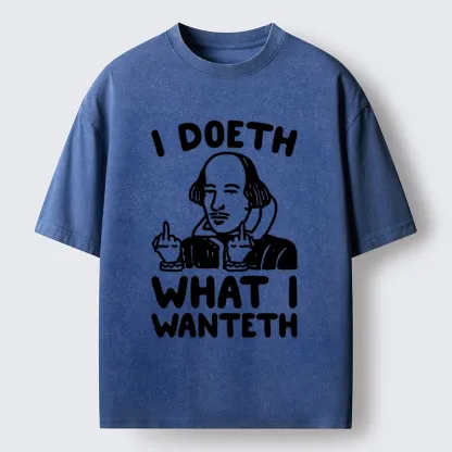 Tokyo-Lion Old English Shakespeare Meme Washed T-Shirt