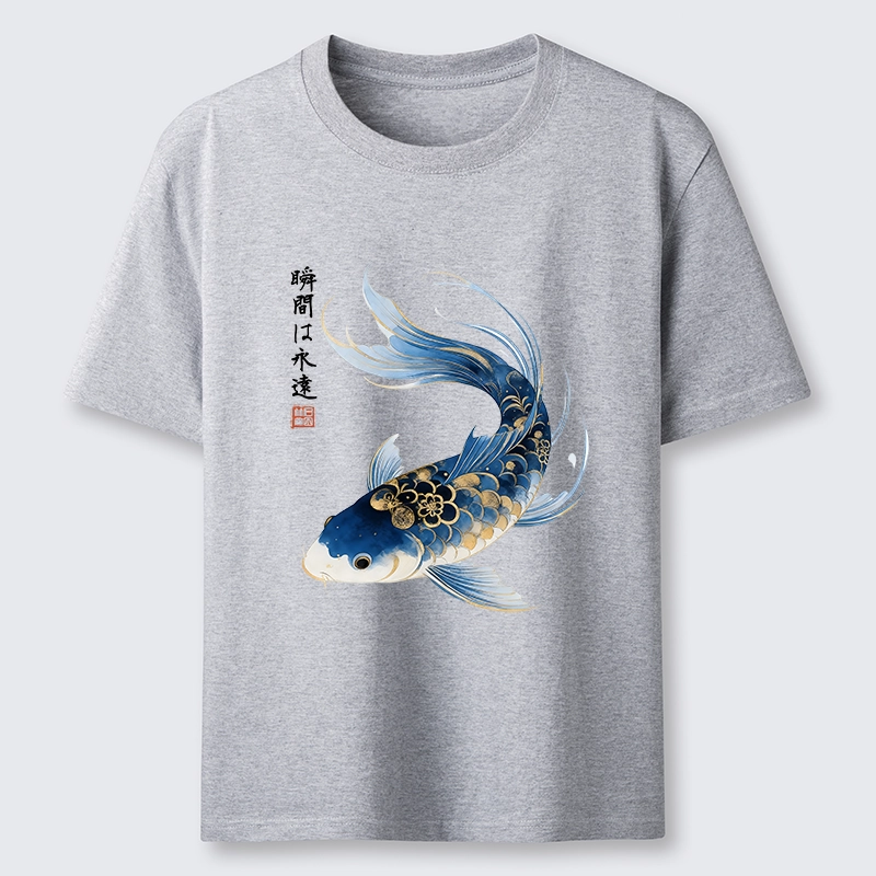 Tokyo-Lion Elegant Koi Fish Watercolor Art Classic T-Shirt-Tokyo-Lion