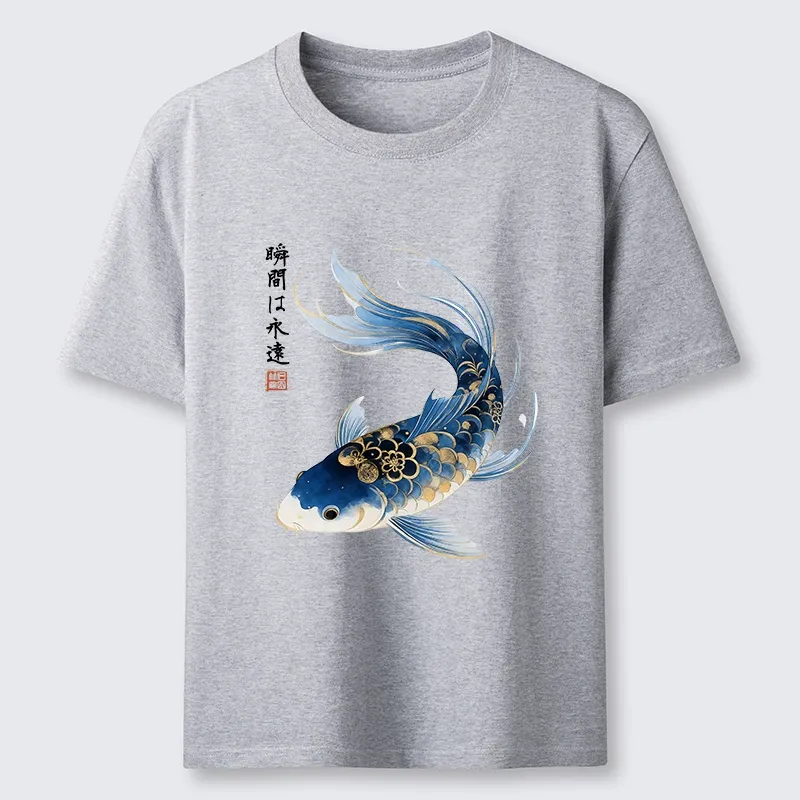 Tokyo-Lion Elegant Koi Fish Watercolor Art Classic T-Shirt-Tokyo-Lion