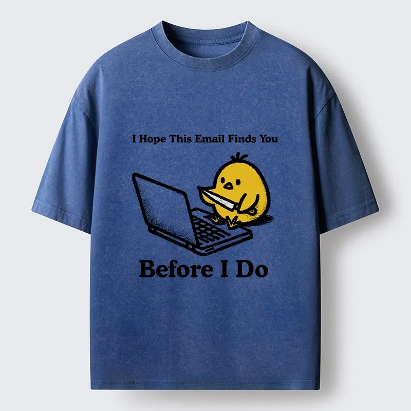 Tokyo-Lion Chicken Knife Email Meme Washed T-Shirt-Tokyo-Lion