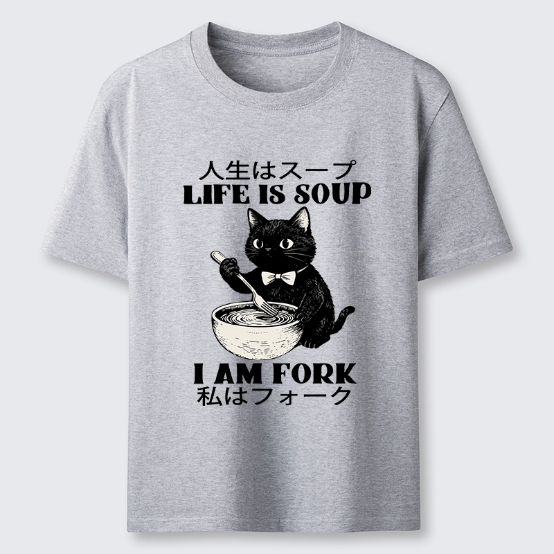 Tokyo-Lion Life Is Soup Cat Humor Meme Classic T-Shirt