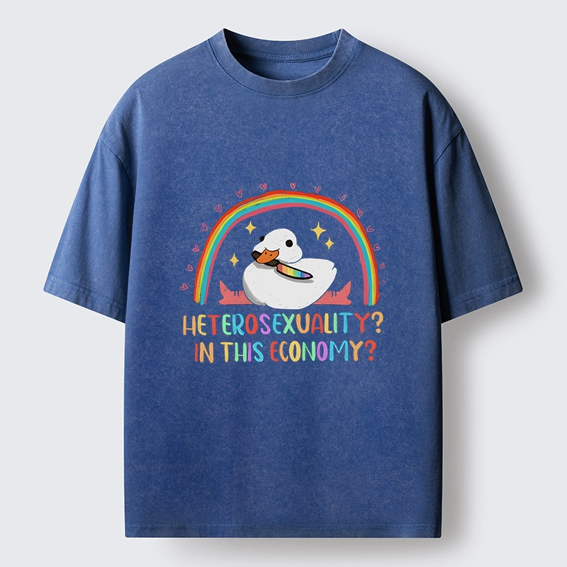 Tokyo-Lion Duck Says No To Heteronormativity Washed T-Shirt