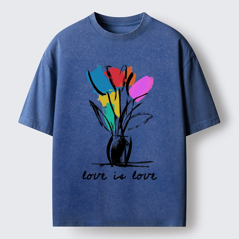 Tokyo-Lion Pride Tulip Love Is Love Washed T-Shirt