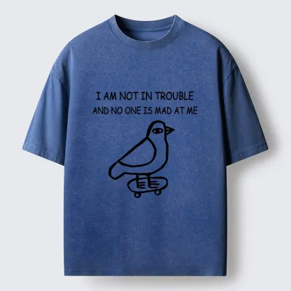 Tokyo-Lion Bird Pretends It Did Nothing Wrong Washed T-Shirt