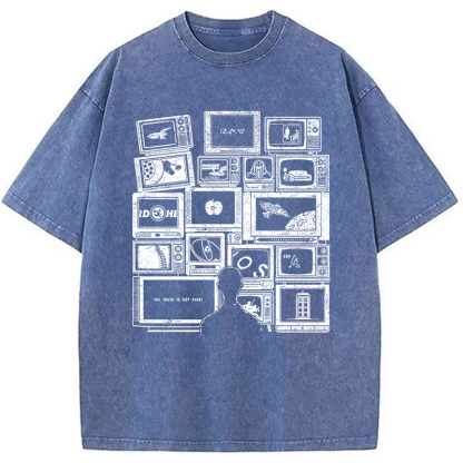 Tokyolion Finding Favorite Music Radio Washed T-Shirt-Tokyo-Lion