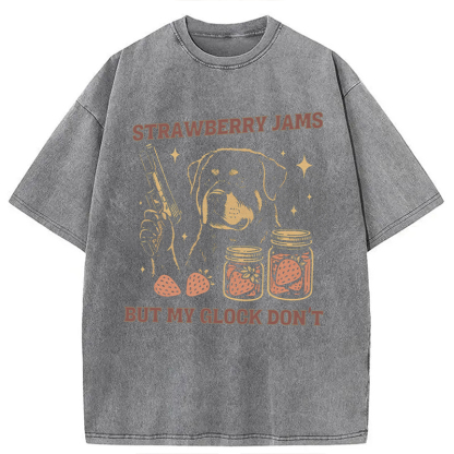 Tokyolion Strawberry Jams Dog Washed T-Shirt