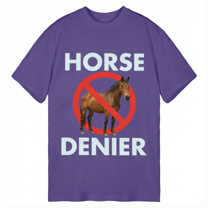 TokyoLion Funny Horse Denier Conspiracy Theory Classic T-Shirt-Tokyo-Lion