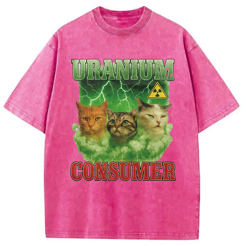 Tokyolion Uranium Consumer Cat Washed T-Shirt