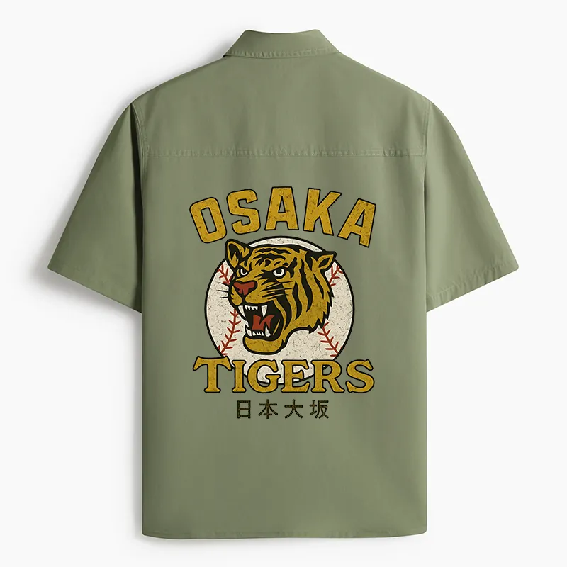 Tokyo-Lion Funny Osaka Lions Work Shirt-Tokyo-Lion