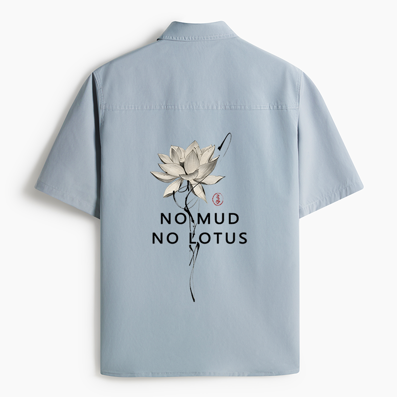 Tokyo-Lion  Japanese Zen Lotus Work Shirt