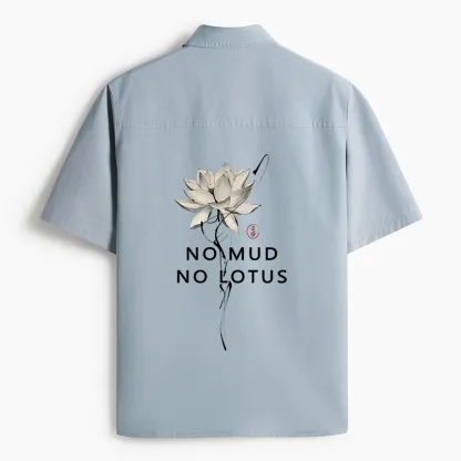 Tokyo-Lion  Japanese Zen Lotus Work Shirt