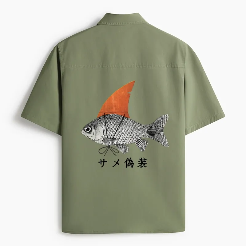 Tokyo-Lion Fish Disguise Work Shirt-Tokyo-Lion