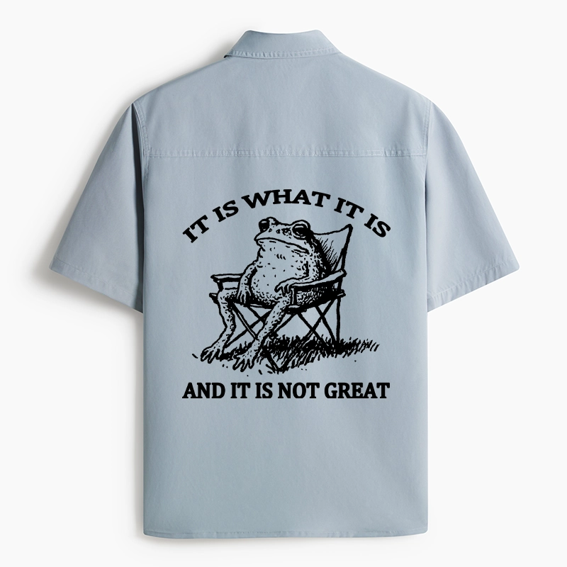 Tokyo-Lion Resting Frog Funny Work Shirt-Tokyo-Lion