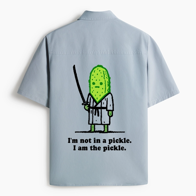 Tokyo-Lion Funny Cucumber Samurai Work Shirt-Tokyo-Lion