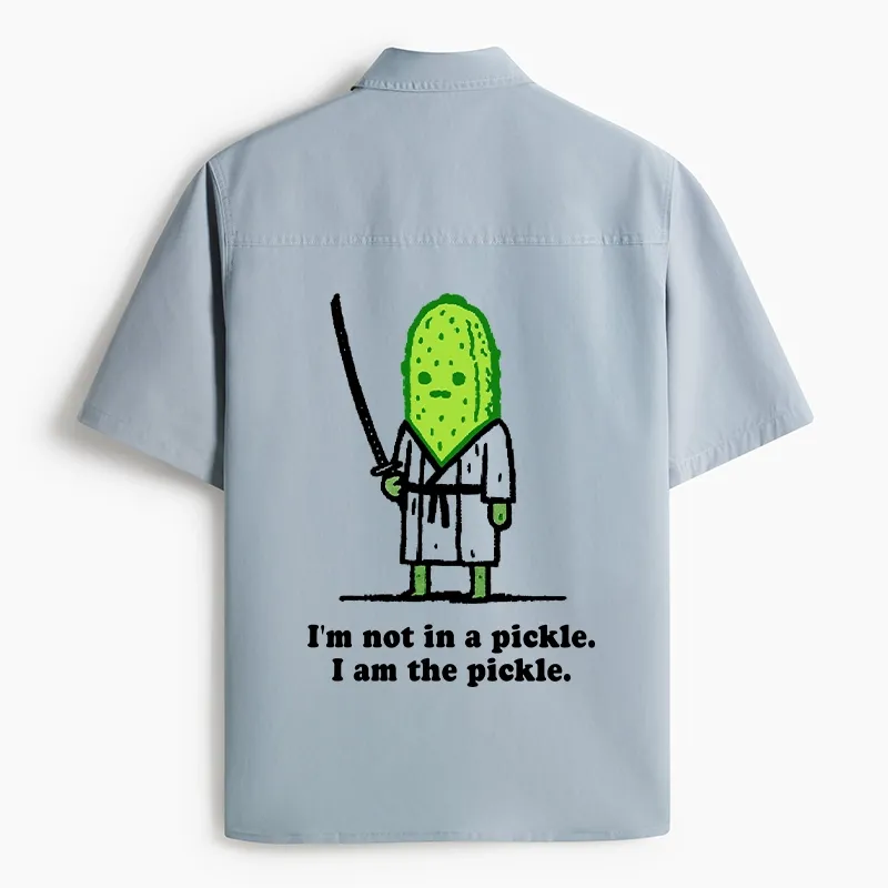 Tokyo-Lion Funny Cucumber Samurai Work Shirt-Tokyo-Lion