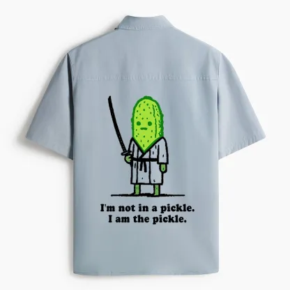 Tokyo-Lion Funny Cucumber Samurai Work Shirt-Tokyo-Lion