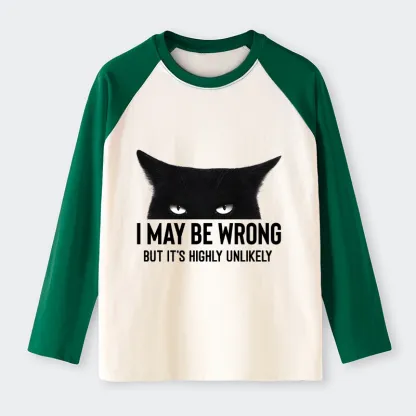 Tokyo-Lion Cat Can Do No Wrong Raglan Long Sleeve T-shirt