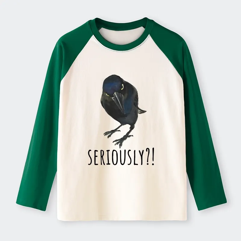 Tokyo-Lion Raven's Question Raglan Long Sleeve T-shirt