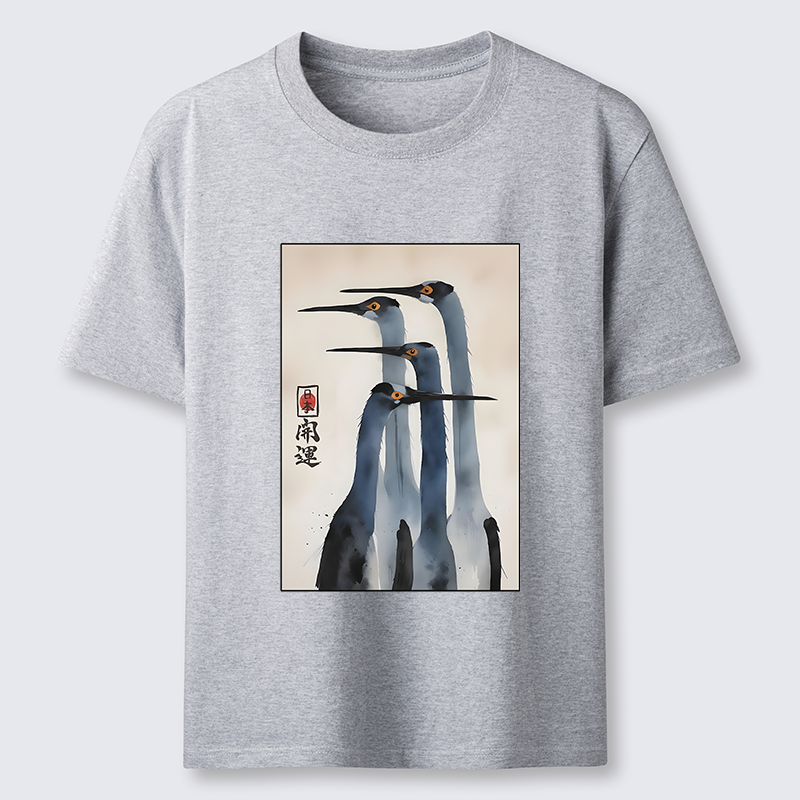 Tokyo-Tiger Retro Sandhill Crane Classic T-Shirt