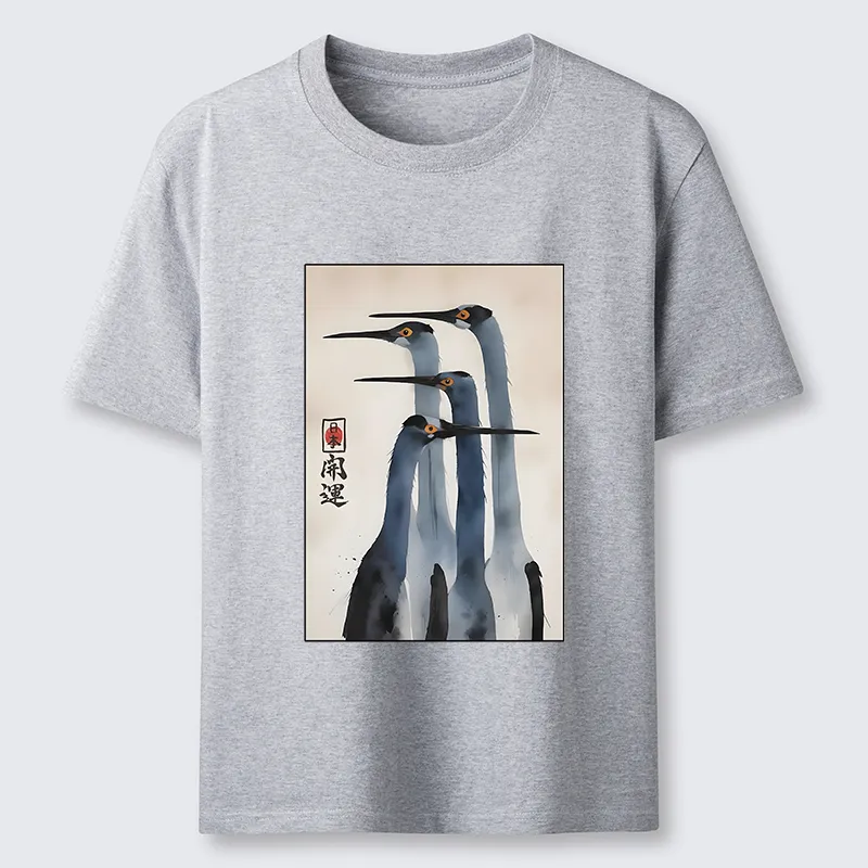 Tokyo-Tiger Retro Sandhill Crane Classic T-Shirt