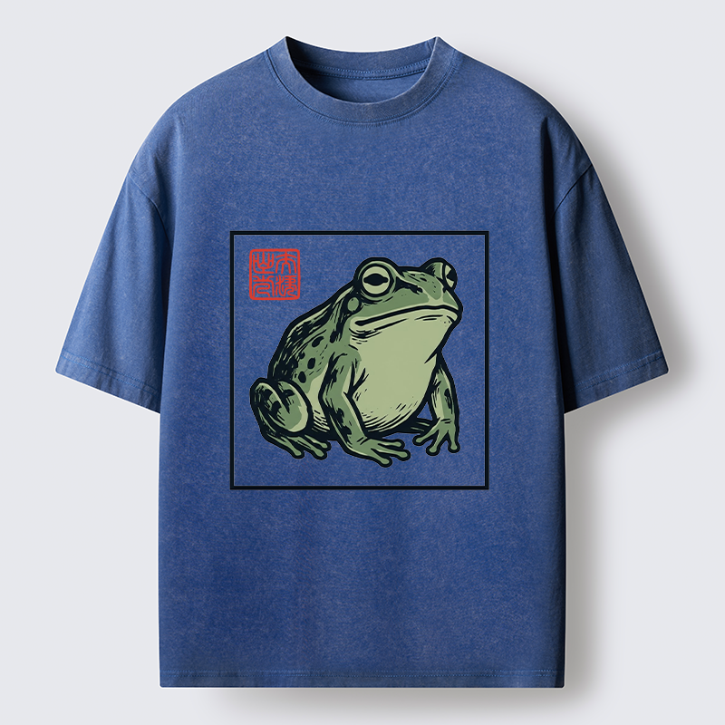Tokyo-Lion Zen Frog Washed T-Shirt