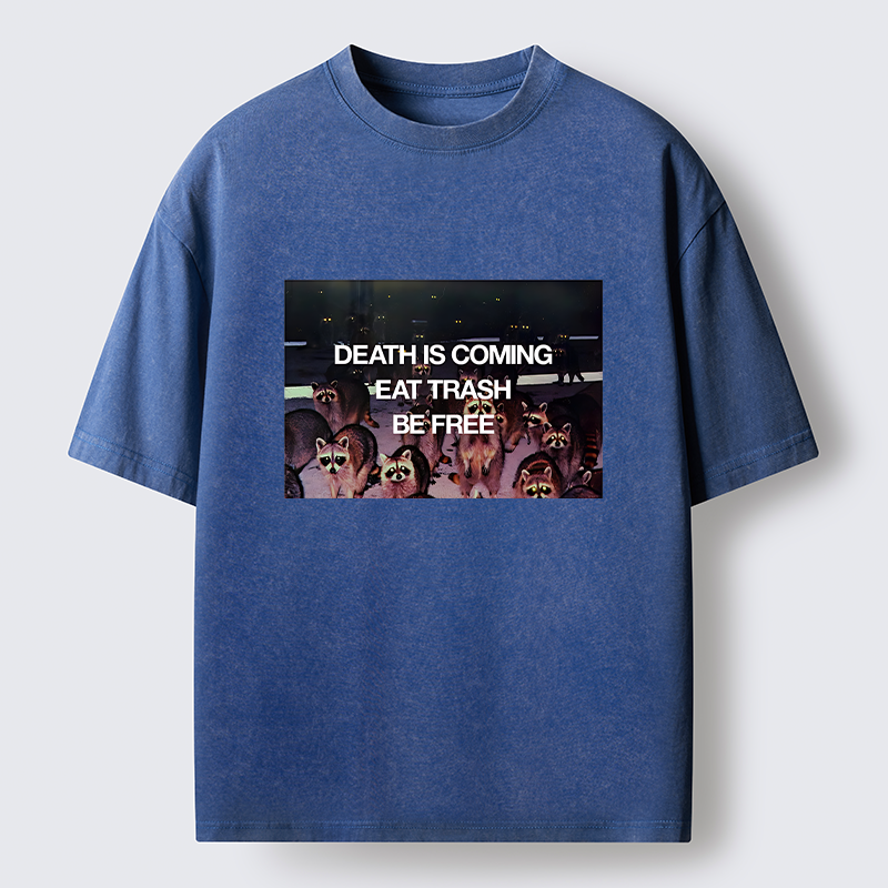 Tokyo-Lion Groups Of Raccoons Washed T-Shirt