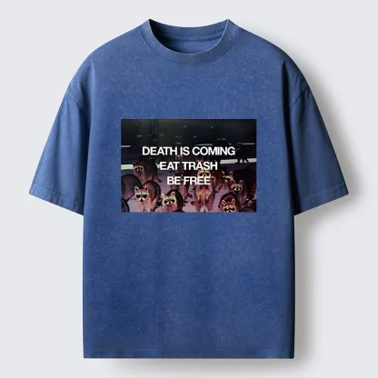 Tokyo-Lion Groups Of Raccoons Washed T-Shirt