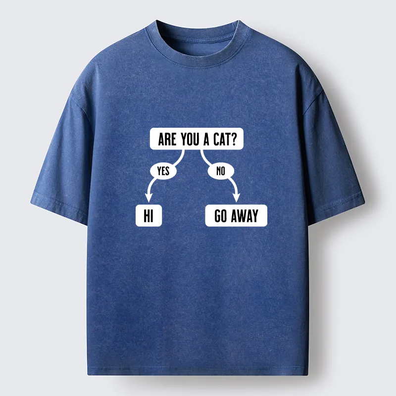 Tokyo-Lion Are You A Cat Washed T-Shirt