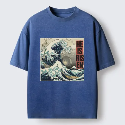 Tokyo-Lion Easter Wave Washed T-Shirt