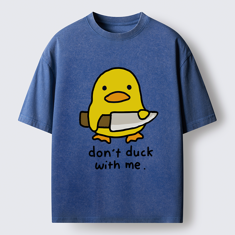 Tokyo-Lion Duck With A Knife Washed T-Shirt