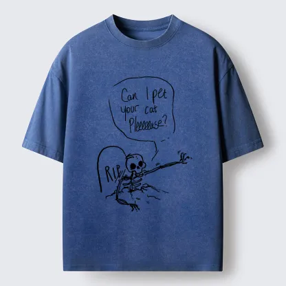 Tokyo-Lion Last Wishes Funny Washed T-Shirt