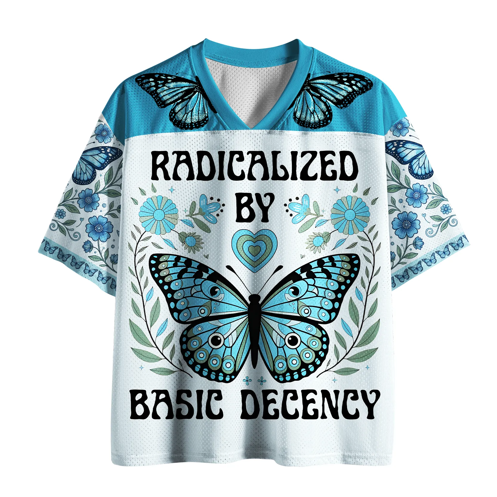 Tokyo-Lion Floral Butterfly：Radical Decency Mesh Jersey-Tokyo-Lion