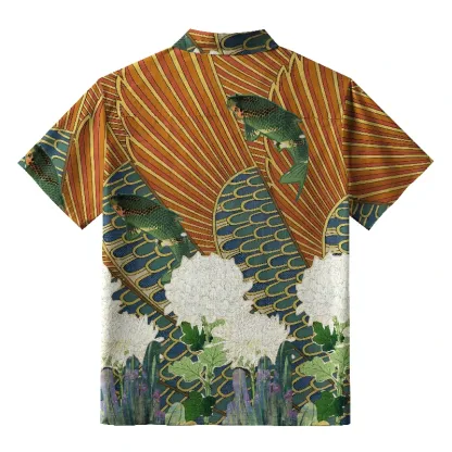 Tokyo-Lion Geisha Among The Chrysanthemums Hawaiian Shirt