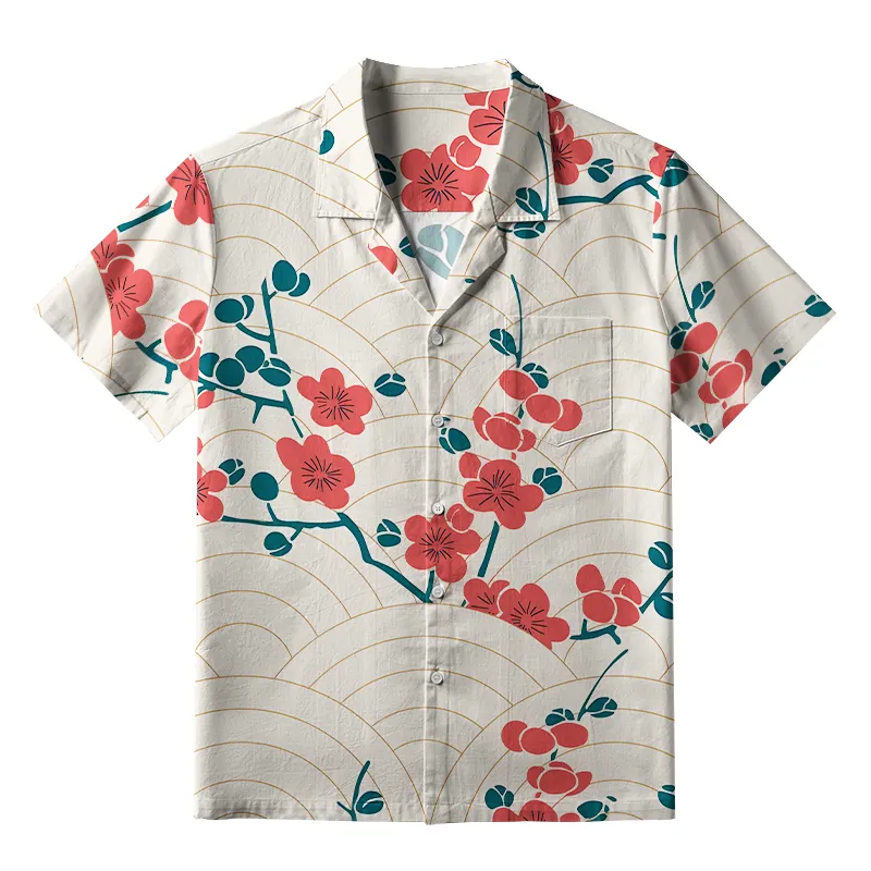 Tokyo-Lion Blossom Wave Aloha Hawaiian Shirt