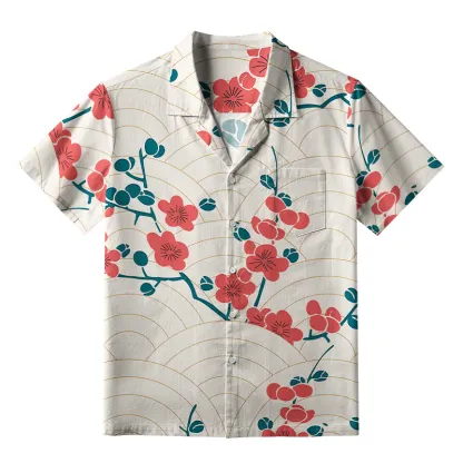 Tokyo-Lion Blossom Wave Aloha Hawaiian Shirt