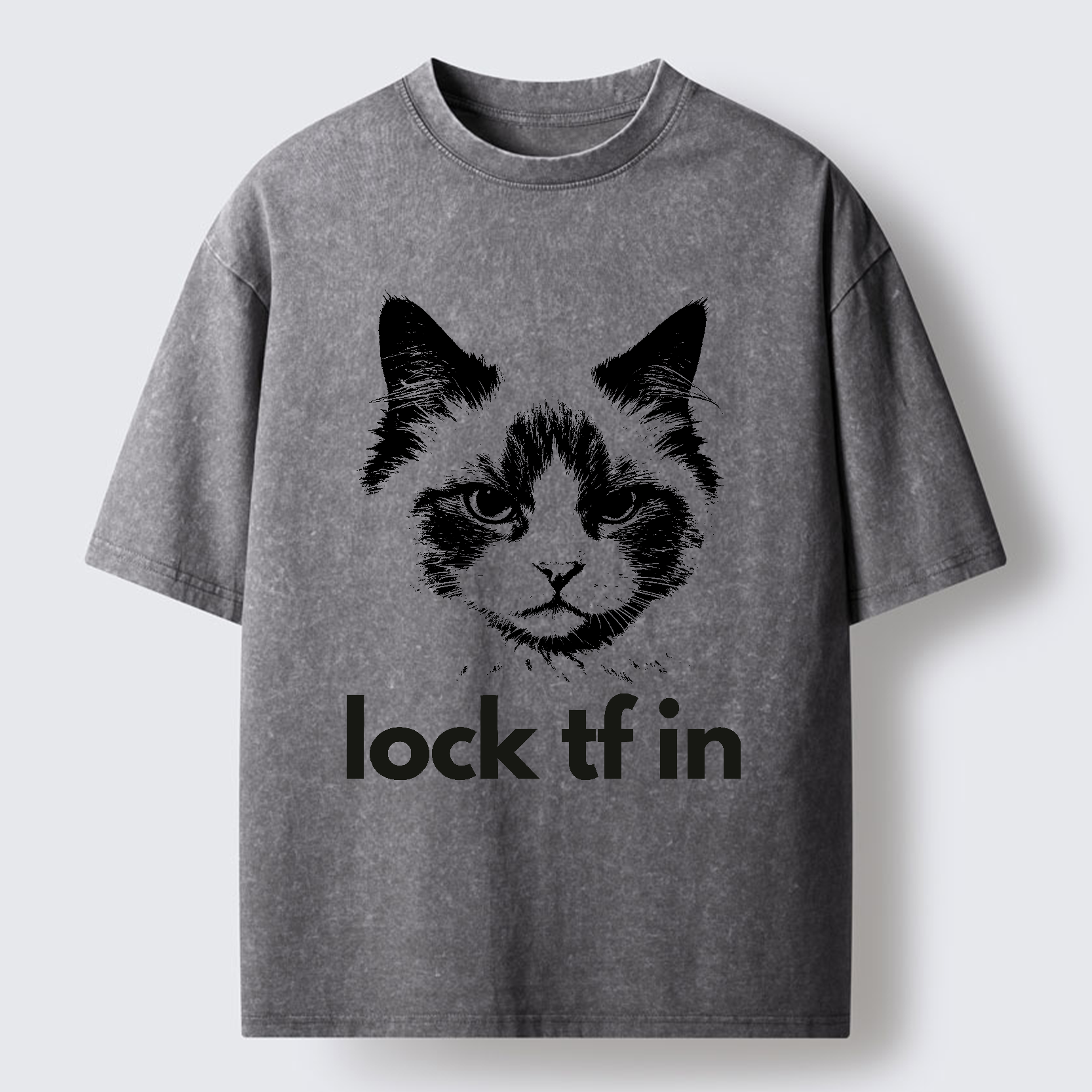 Tokyo-Lion Lock In Cat Washed T-Shirt