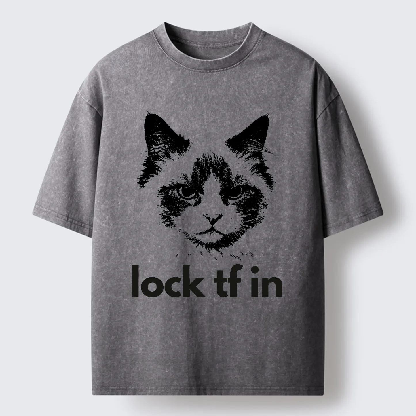 Tokyo-Lion Lock In Cat Washed T-Shirt