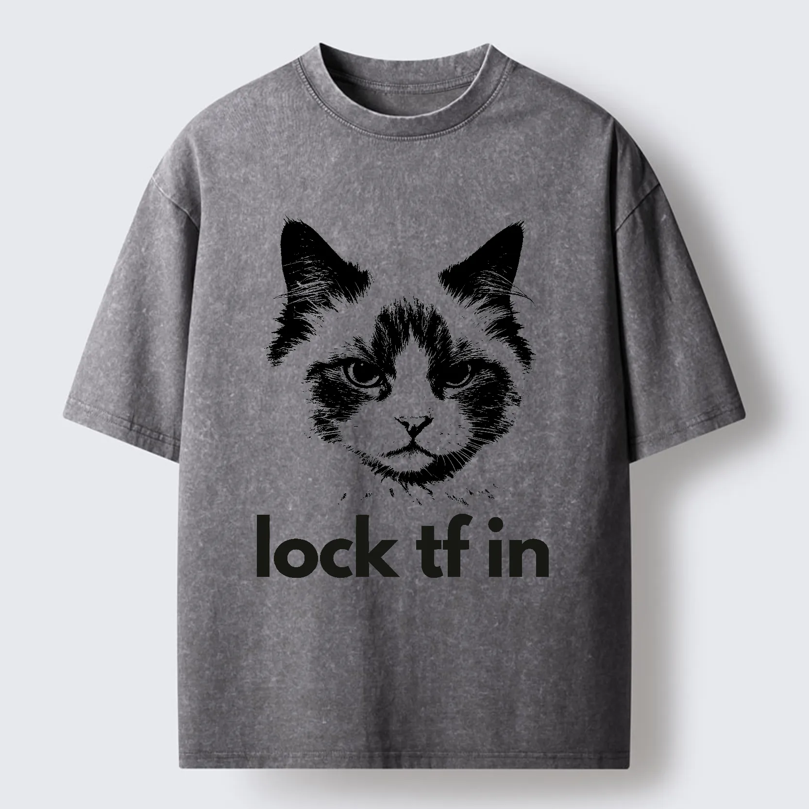 Tokyo-Lion Lock In Cat Washed T-Shirt
