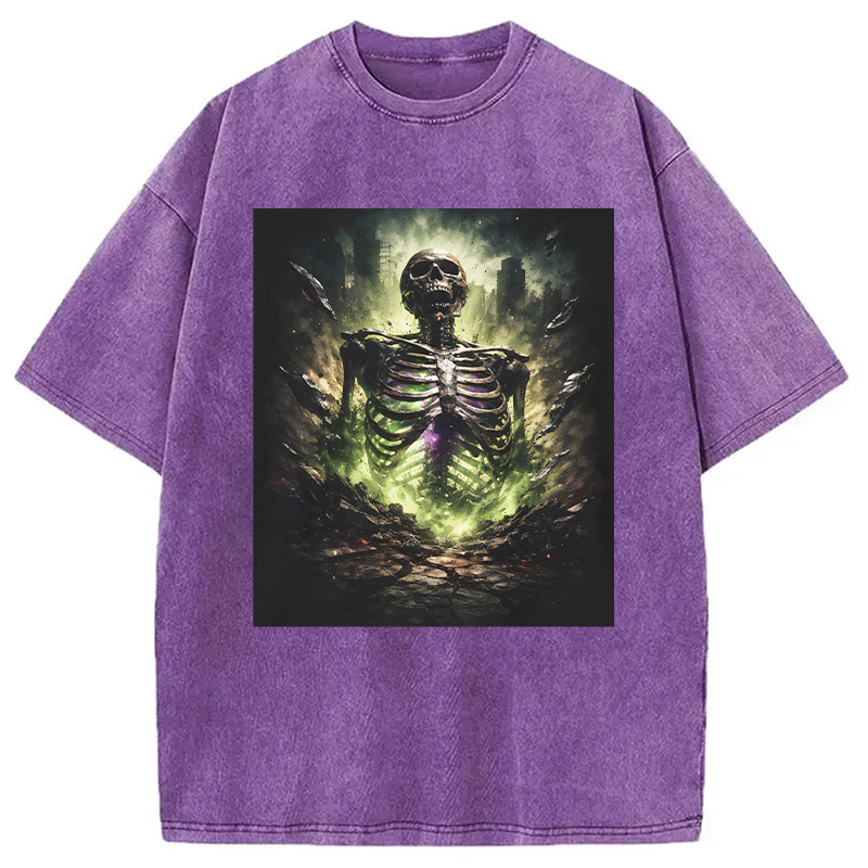 Tokyolion Radioactive Inspired Skeleton Washed T-Shirt