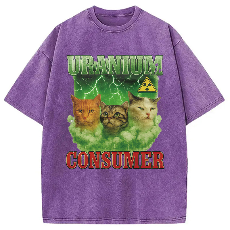 Tokyolion Uranium Consumer Cat Washed T-Shirt