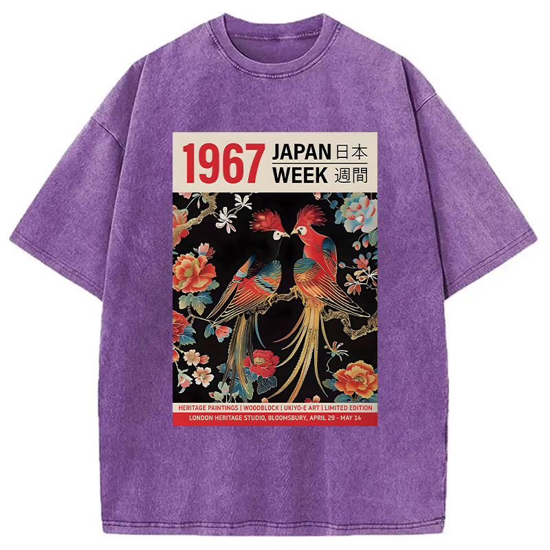 Tokyolion Love Birds Washed T-Shirt