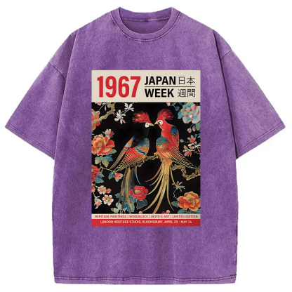 Tokyolion Love Birds Washed T-Shirt