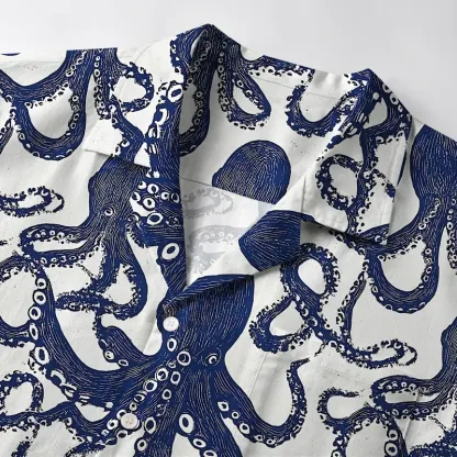 Tokyo-Lion Ocean Octopus Aloha Hawaiian Shirt