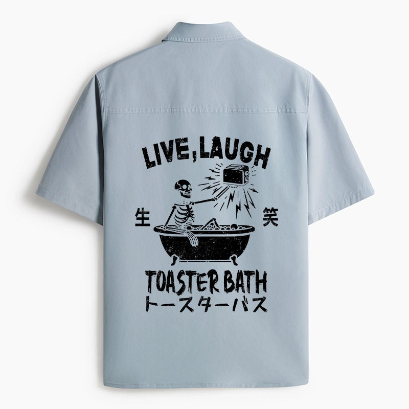 Tokyo-Lion Funny Electric Shock Skeleton Work Shirt-Tokyo-Lion